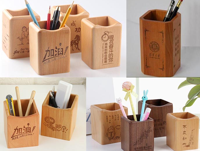 激光雕刻筆筒，書房更添文藝氣息