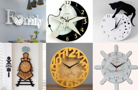 激光雕刻掛鐘，一寸光陰一寸金